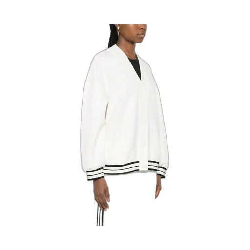 Striped-Trim Cardigan