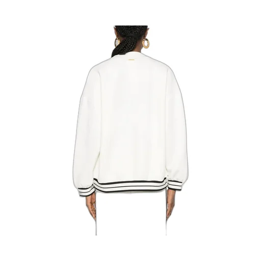 Striped-Trim Cardigan