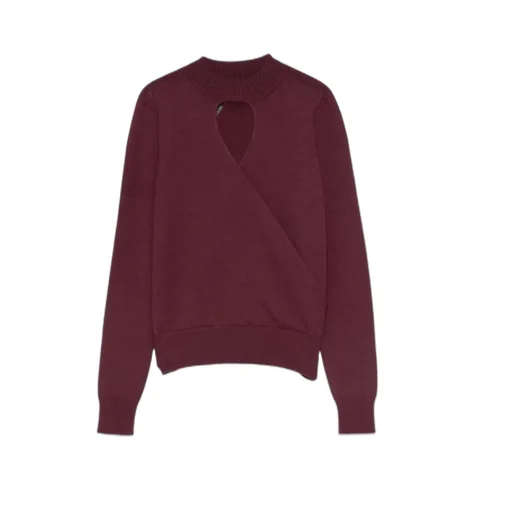 Twinset Cut-Out Detailed Crossover Jumper