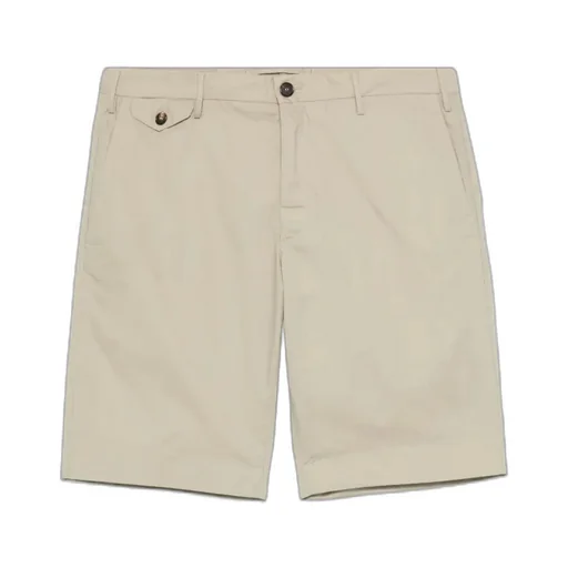 Button-Fastening Cotton Shorts
