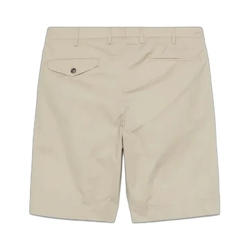 Button-Fastening Cotton Shorts