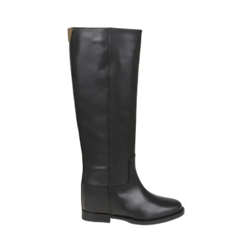 Via Roma 15 V Logo Round Toe Boots