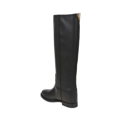 Via Roma 15 V Logo Round Toe Boots