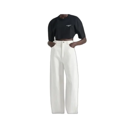 Cropped Fit T-Shirt In Cotton With Givenchy Stamp Print