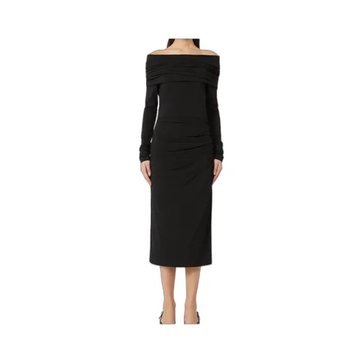 Max Mara Studio Draped Off-Shoulder Midi Dress