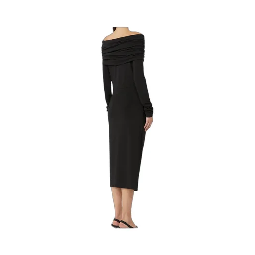 Max Mara Studio Draped Off-Shoulder Midi Dress