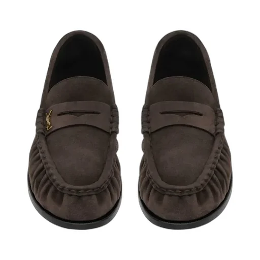 Le Loafer Penny Slippers In Suede