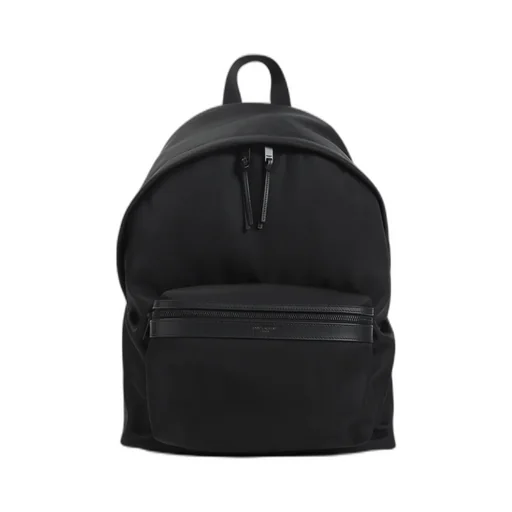 Saint Laurent Logo Debossed Zip-Up City Backpack