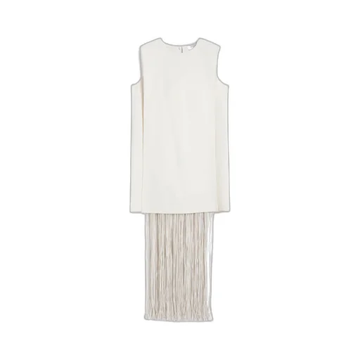 Sportmax Finnici Fringed Midi Dress