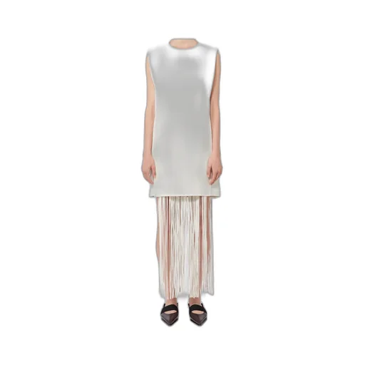 Sportmax Finnici Fringed Midi Dress