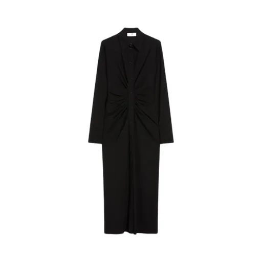 Sportmax Pirania Ruched Button-Up Dress