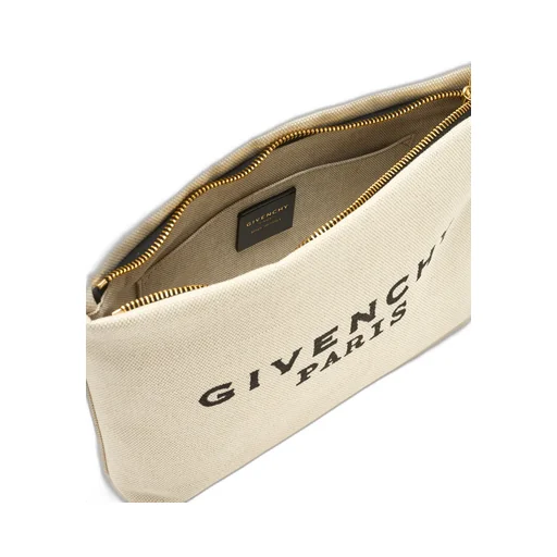 Givenchy Logo Embroidered Wrist Strap Clutch Bag