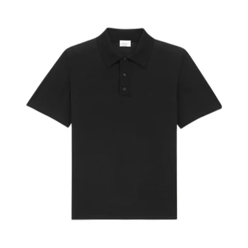Saint Laurent Cassandre Short-Sleeved Polo Shirt