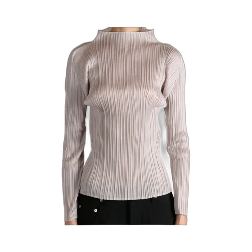 Pleats Please Issey Miyake High-Neck Pullover
