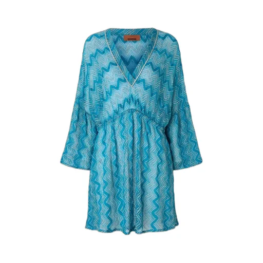 Missoni Zig-Zag V-Neck Mini Dresses