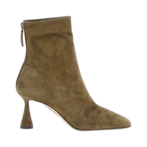 Suede Zip-Fastening Boots