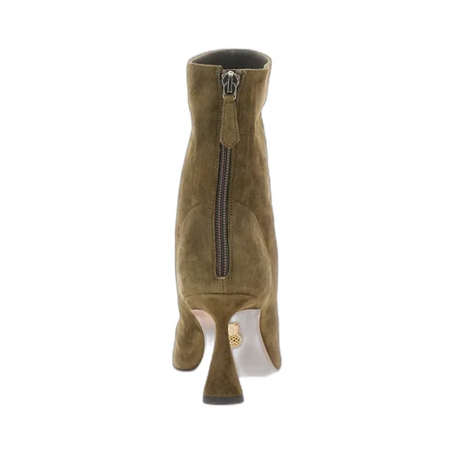 Suede Zip-Fastening Boots