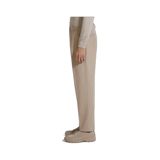 Pleated Cotton Wool Trousers