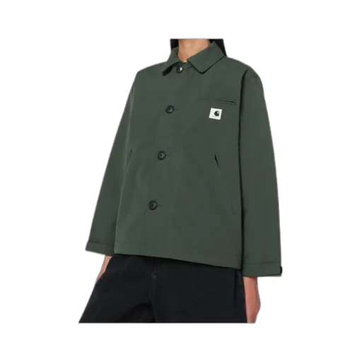 Button-Fastening Pocket-Detail Military Jacket