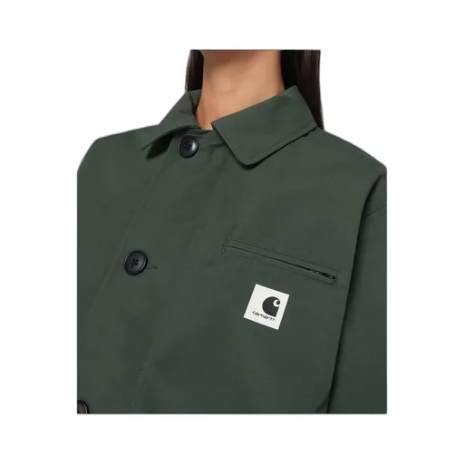 Button-Fastening Pocket-Detail Military Jacket