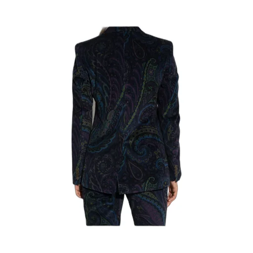 Etro Paisley Jacquard Double-Breasted Corduroy Blazer