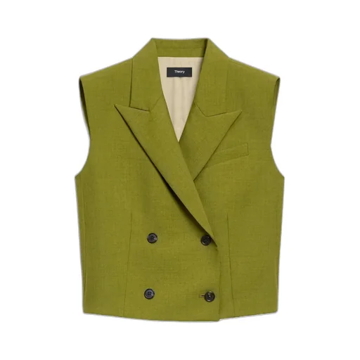 Double-Breasted Sleeveless Jacket