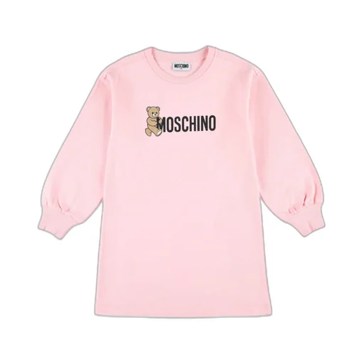 Moschino Kids Logo Teddy Bear Printed Sweat Dress