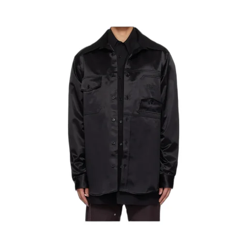 Satin Button-Up Shirt