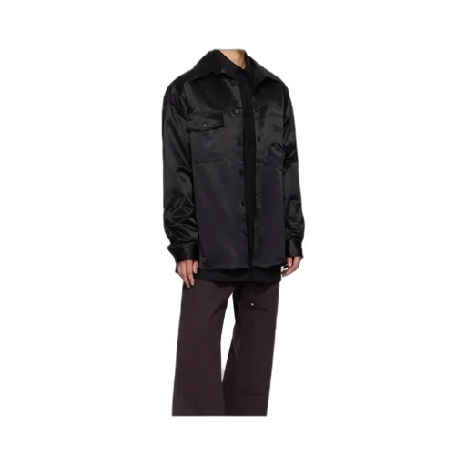 Satin Button-Up Shirt