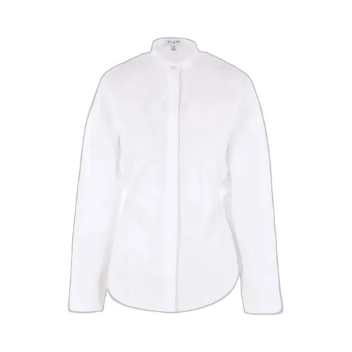 AlaÏA Long-Sleeved Curved Hem Shirt