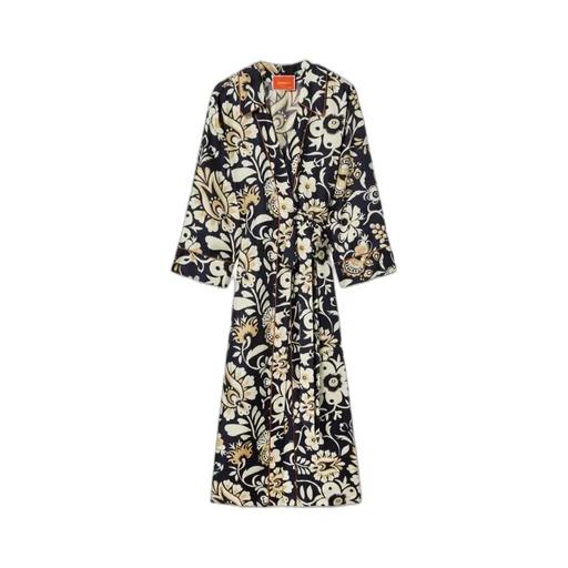 Midnight Floral-Print Wrap Dress