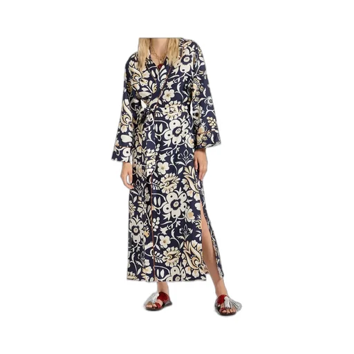 Midnight Floral-Print Wrap Dress