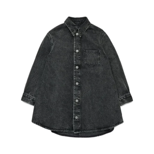 Mm6 Maison Margiela Kids Denim Maxi Shirt Dress