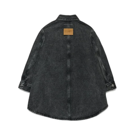 Mm6 Maison Margiela Kids Denim Maxi Shirt Dress