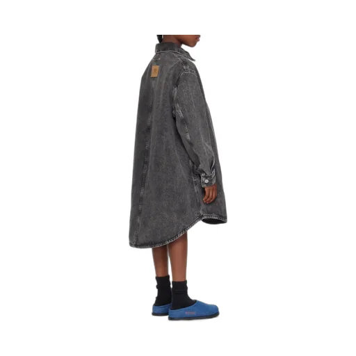 Mm6 Maison Margiela Kids Denim Maxi Shirt Dress