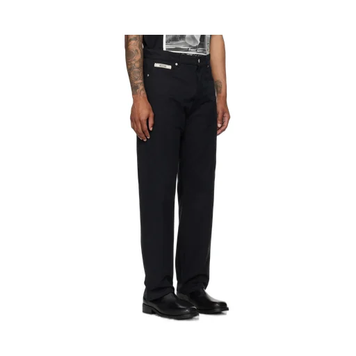 Denim Trousers With Belt Loops