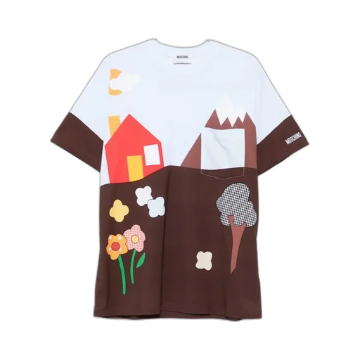House-Mountain Print T-Shirt