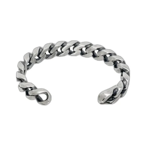 Mm6 Maison Margiela Curb-Chain Logo Engraved Bracelet