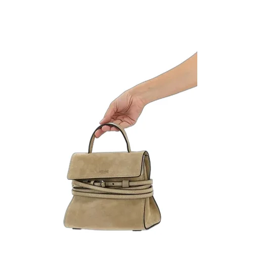 Moschino Tie Me Foldover Top Small Tote Bag