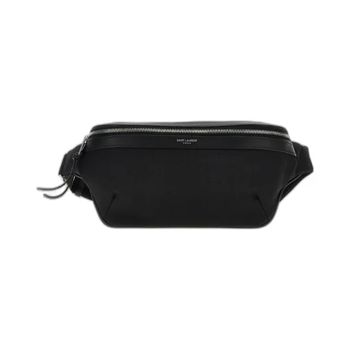 Leather-Trimmed Zip Belt Bag