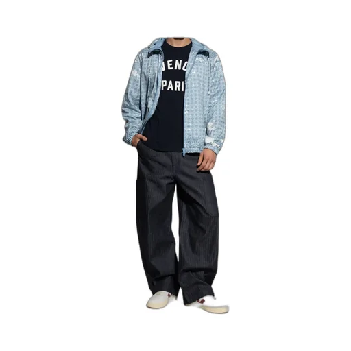 Cargo Trousers In Herringbone Denim