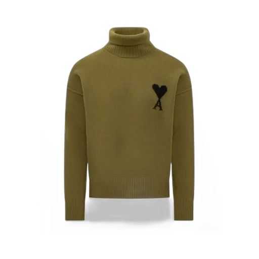 Ami Paris Ami De Coeur Funnel Knitted Jumper