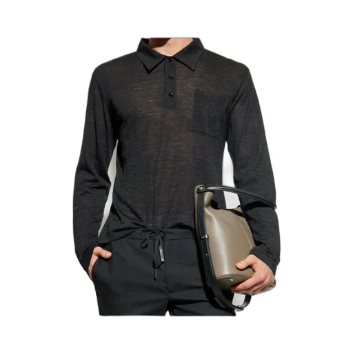 Mm6 Maison Margiela Long-Sleeved Polo Shirt