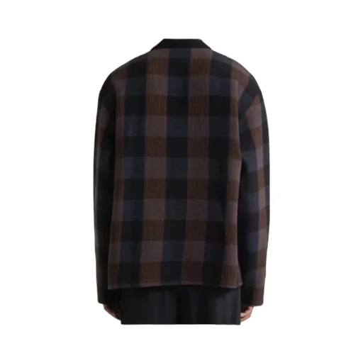 Plaid Long-Sleeved Polo Shirt