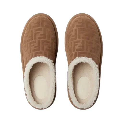 Fendi Ff Embeoosed Slip-On Sabots
