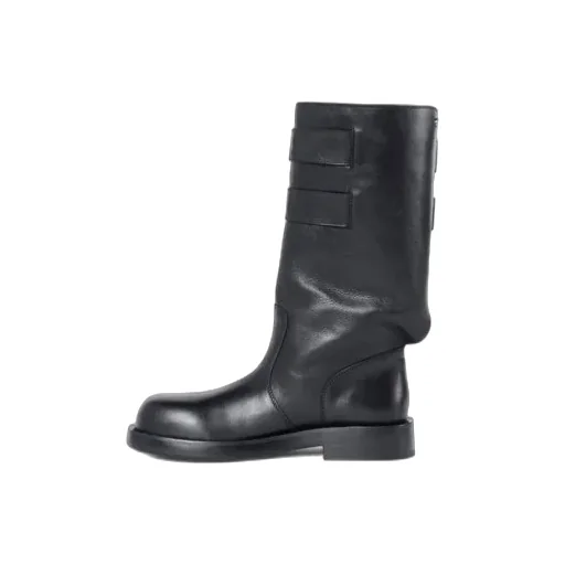 Double-Buckle Calfskin Boots