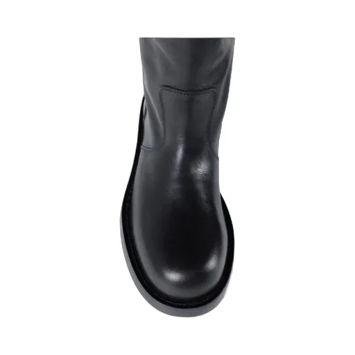 Double-Buckle Calfskin Boots