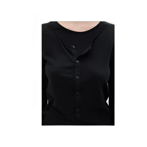 Vero Button-Front Long-Sleeve T-Shirt