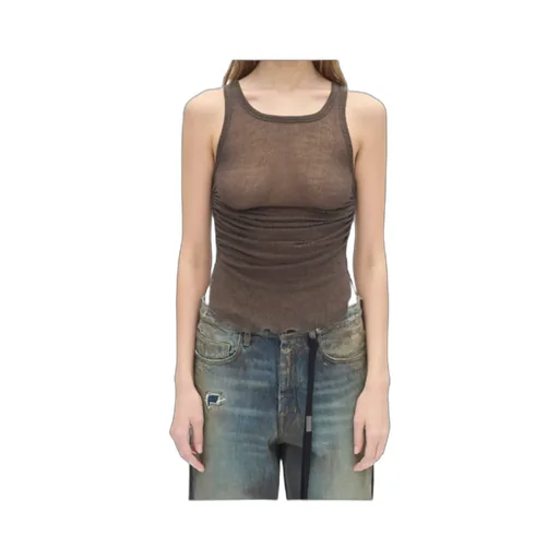 Mara Wrinkled Cropped Tank Top