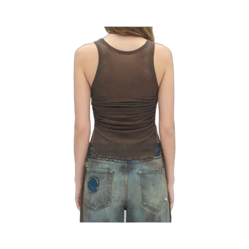 Mara Wrinkled Cropped Tank Top